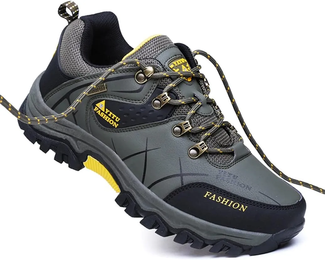 Mens Hiking Sneakers Outdoor Low Top Trekking Boots Lightweight Backpacking Walking Camping Shoes