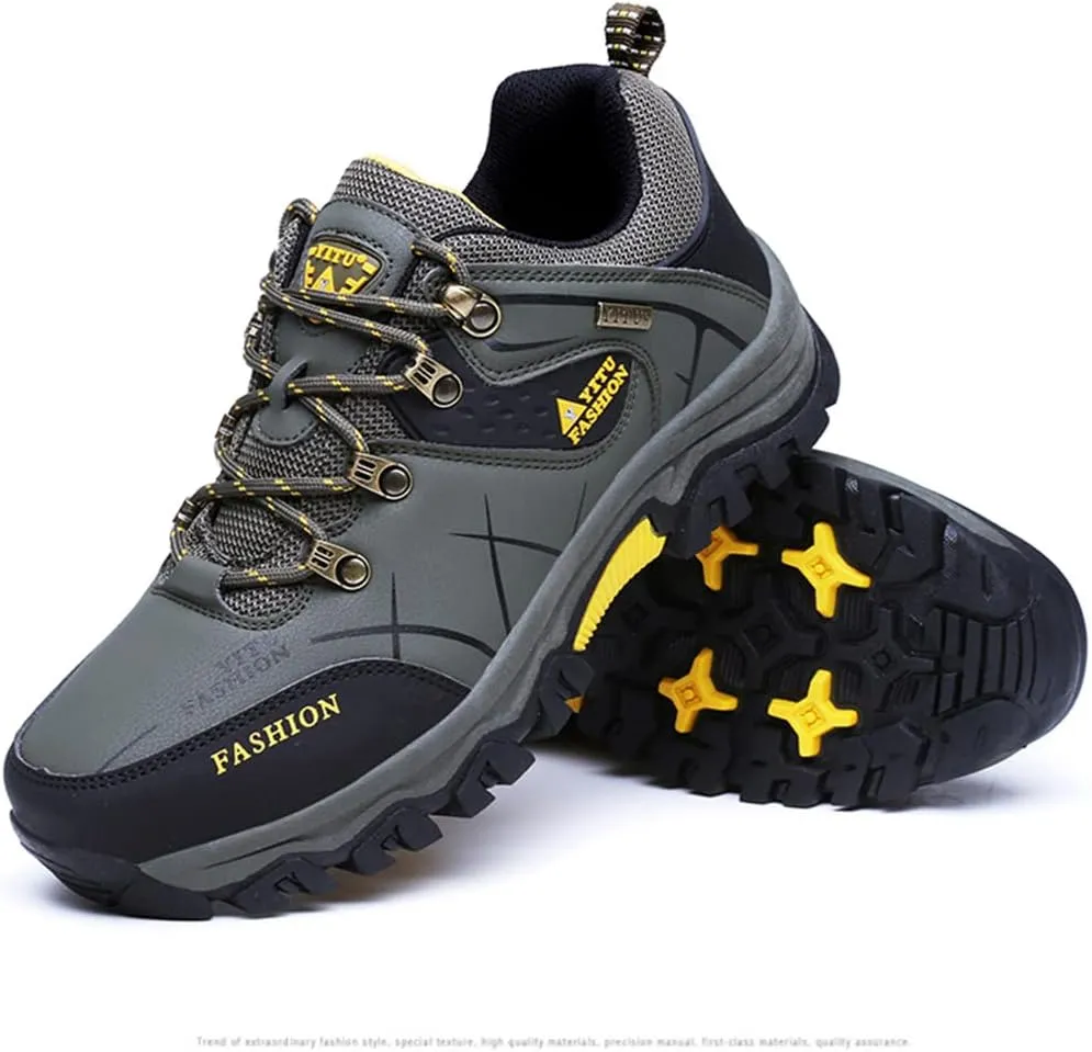 Mens Hiking Sneakers Outdoor Low Top Trekking Boots Lightweight Backpacking Walking Camping Shoes