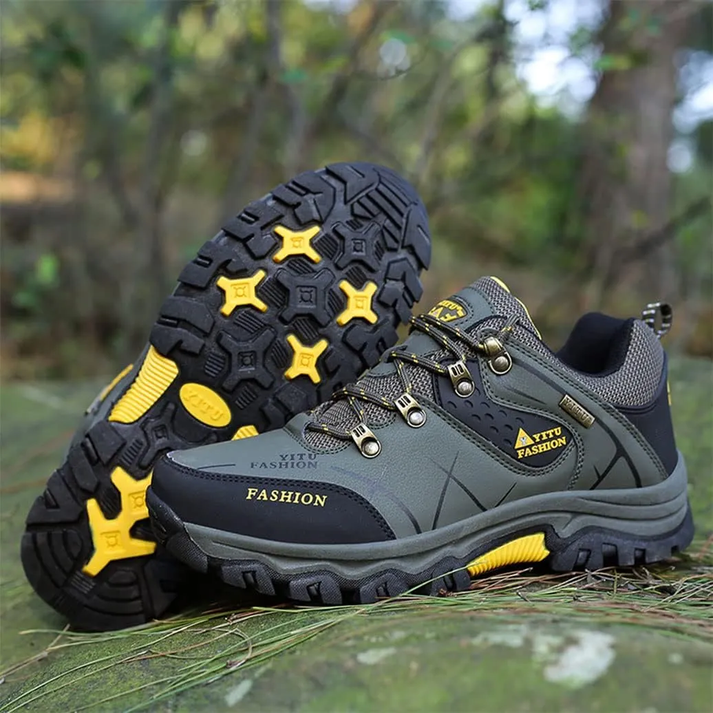 Mens Hiking Sneakers Outdoor Low Top Trekking Boots Lightweight Backpacking Walking Camping Shoes