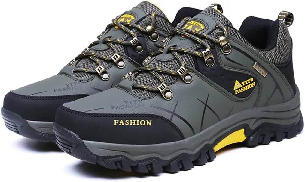 Mens Hiking Sneakers Outdoor Low Top Trekking Boots Lightweight Backpacking Walking Camping Shoes
