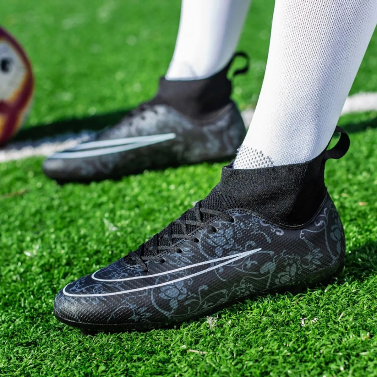 Men's Soccer Cleats Turf AG Shoes Boys Indoor Outdoor Footall Sneaker Youth Ankle Boots for Kids