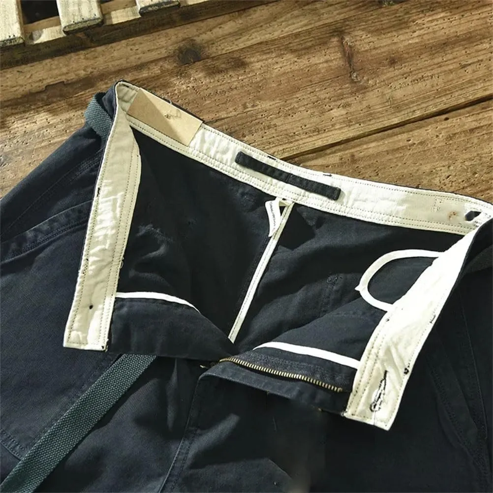 Men's Vintage Casual Loose Wide-Leg Harem Trousers Solid Casual Outdoors Cargo Pants