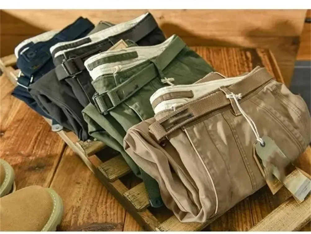 Men's Vintage Casual Loose Wide-Leg Harem Trousers Solid Casual Outdoors Cargo Pants