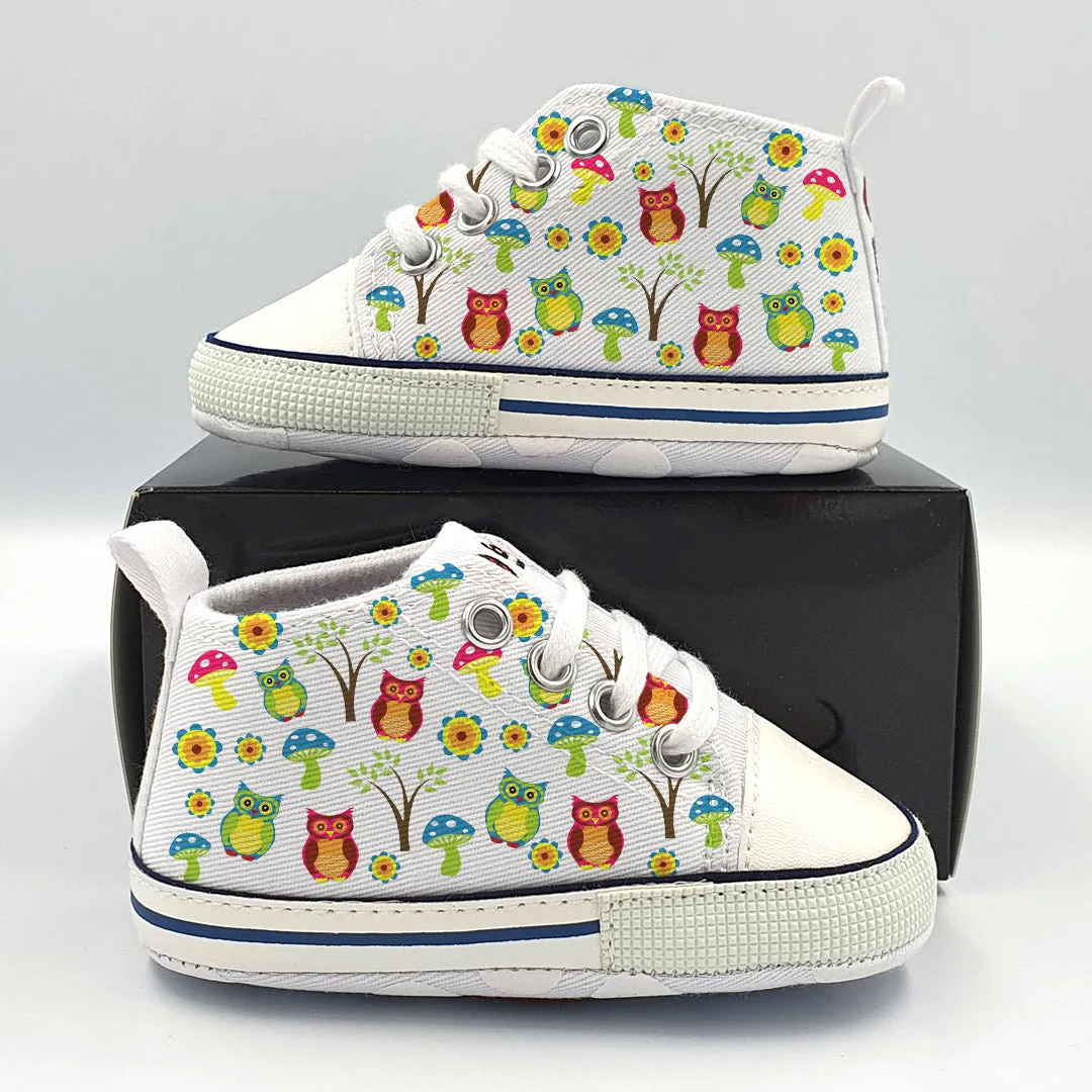 Owl Print Baby Bump Shoes