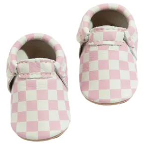 Petal Pink Check City Baby Shoe