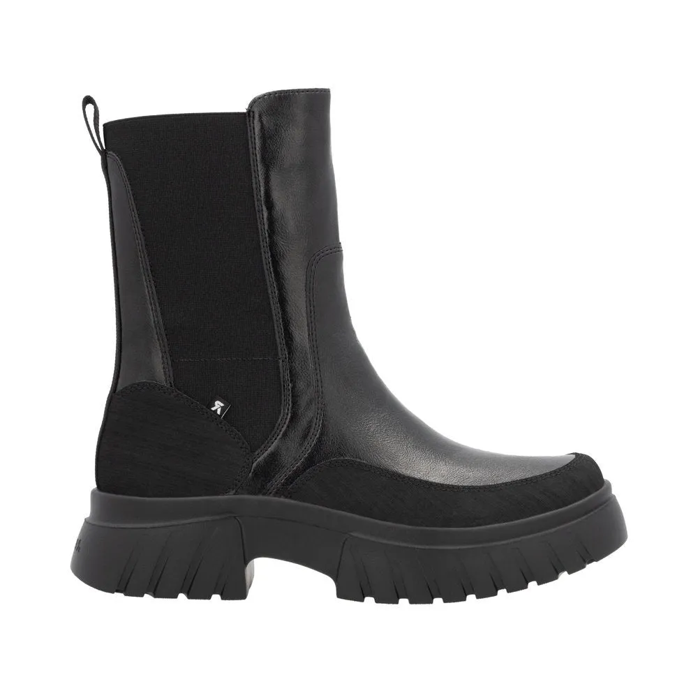 Rieker Womens Biker Boot W1872-01 Black