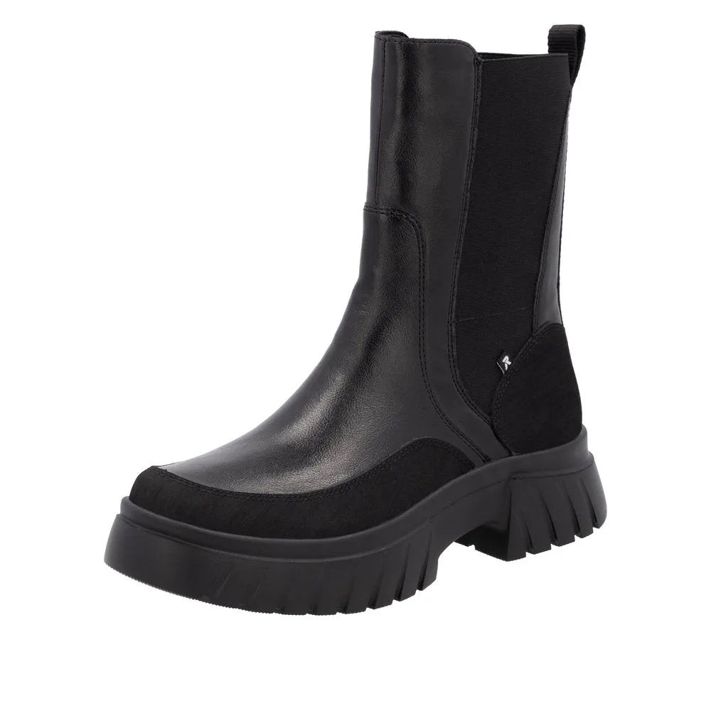 Rieker Womens Biker Boot W1872-01 Black