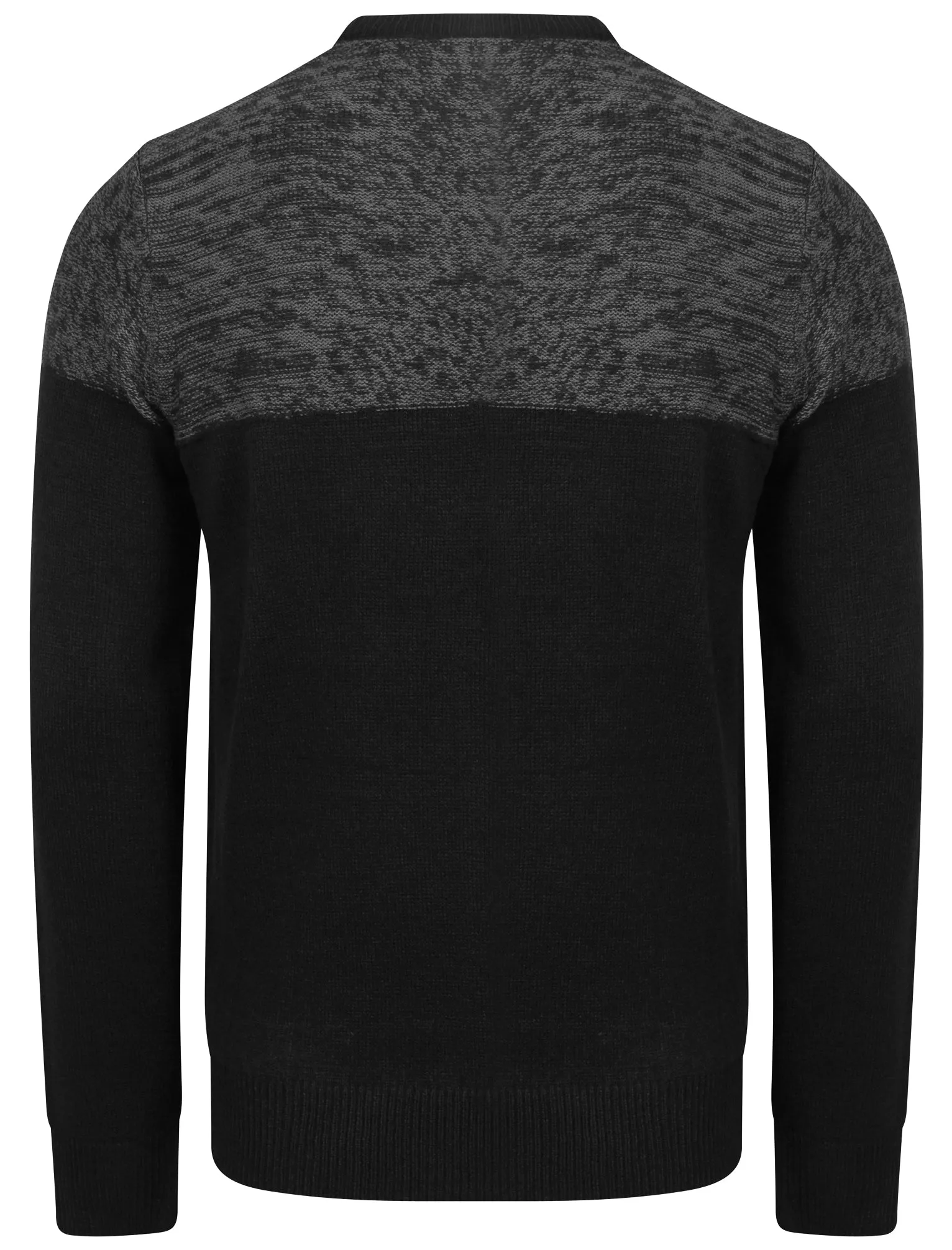 Scoughall Colour Block Knitted Jumper in Black - Kensington Eastside