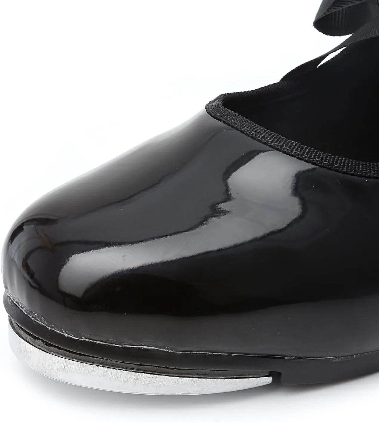 SWDZM PU Leather Tap Shoes for Girls Boys Lace-up Mary Jane Tap Shoes for Beginners
