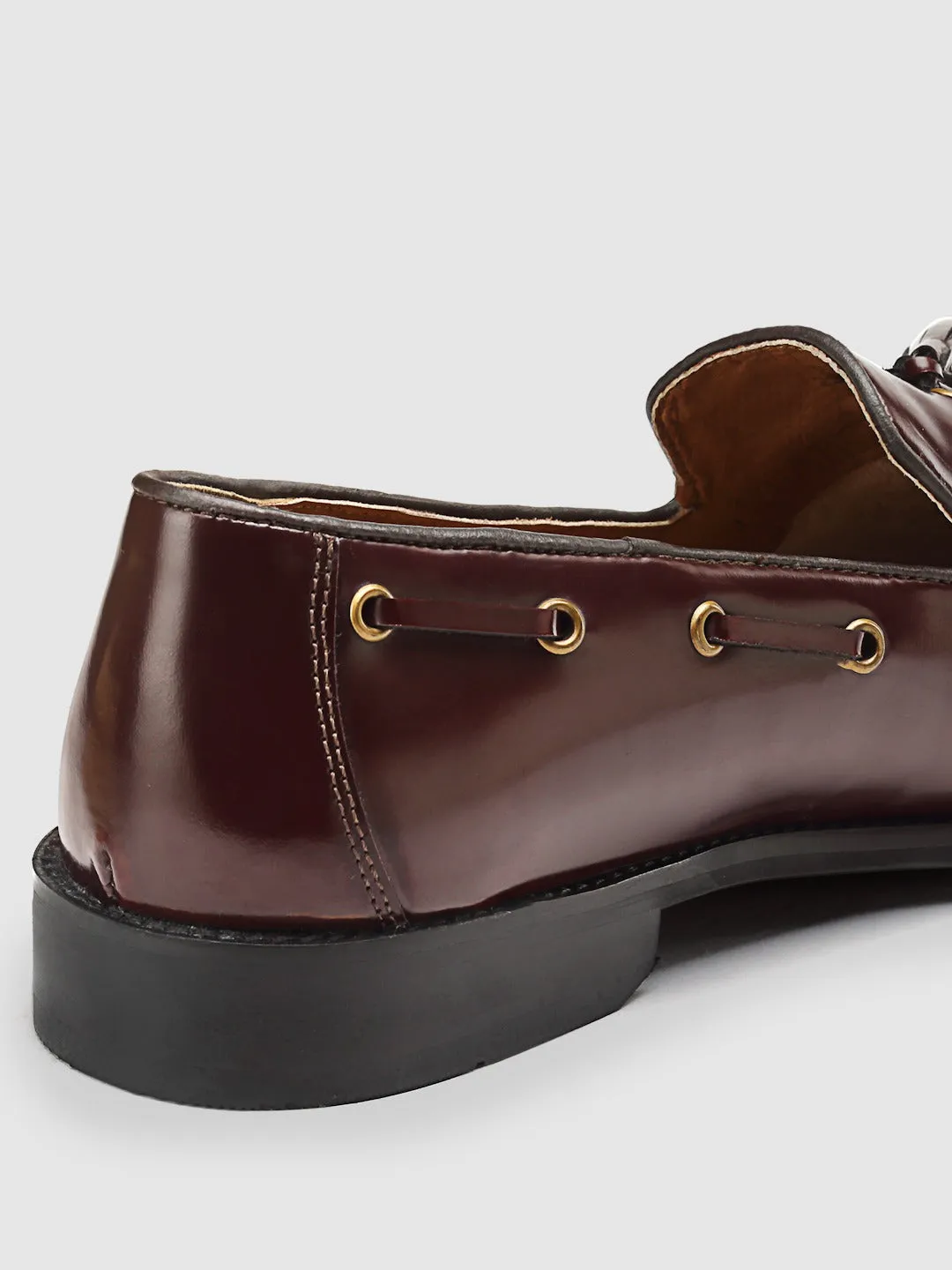 Textured Leather Loafers