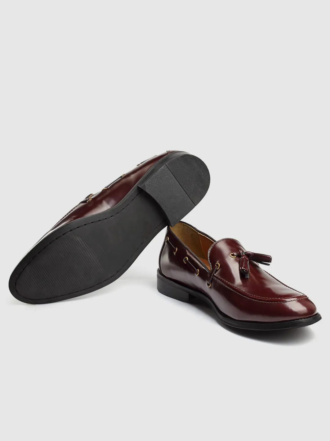 Textured Leather Loafers