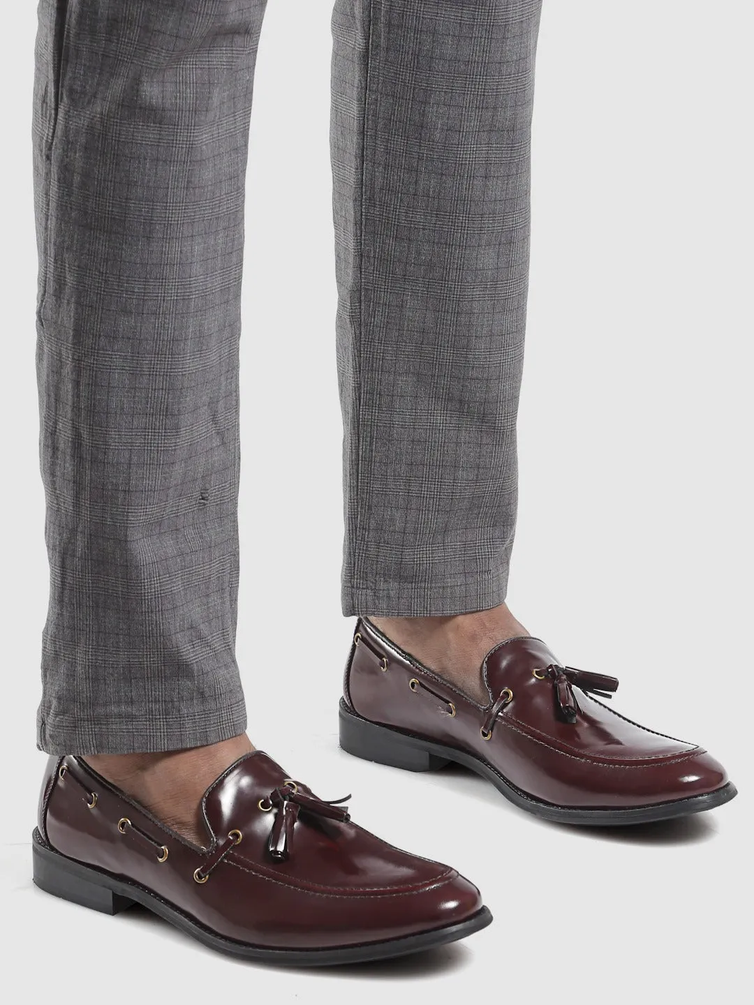 Textured Leather Loafers