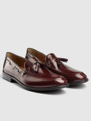 Textured Leather Loafers
