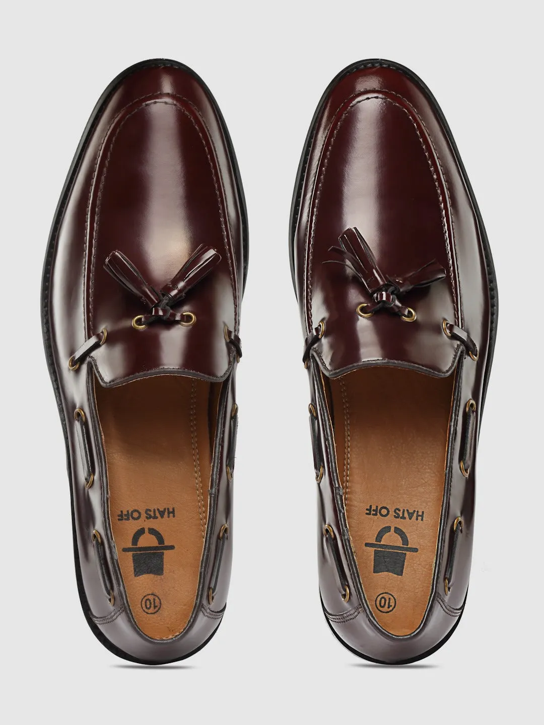 Textured Leather Loafers