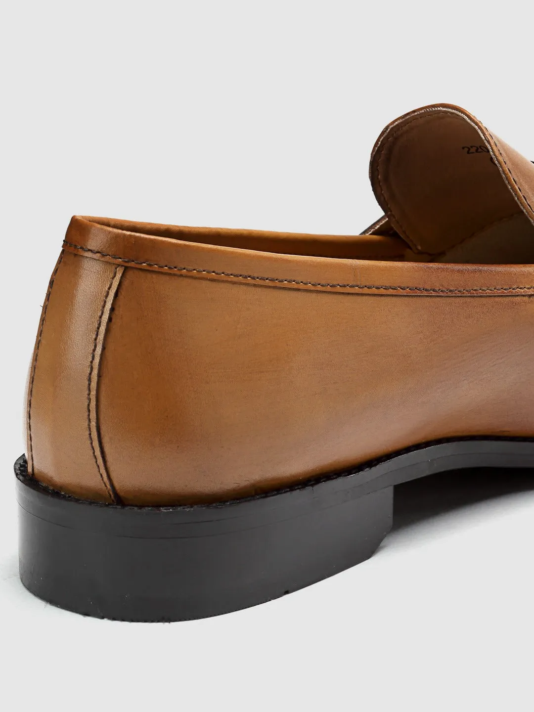 Textured Tan Formal Loafers