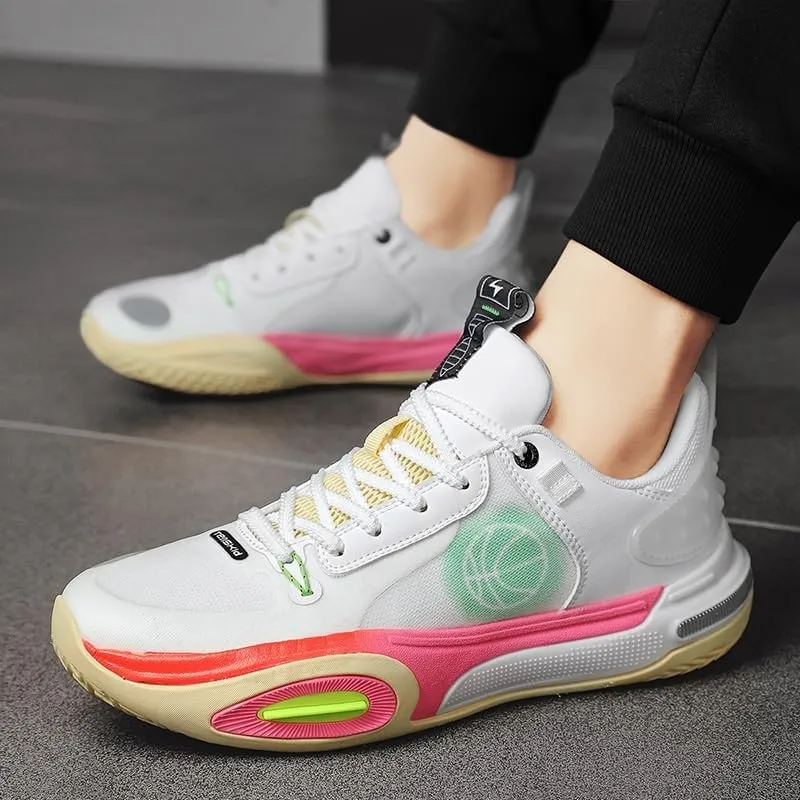 Unisex Breathable Basketball Shoes Low Cut Wear-Resistant Boots Anti Slip Training Sports Shoes