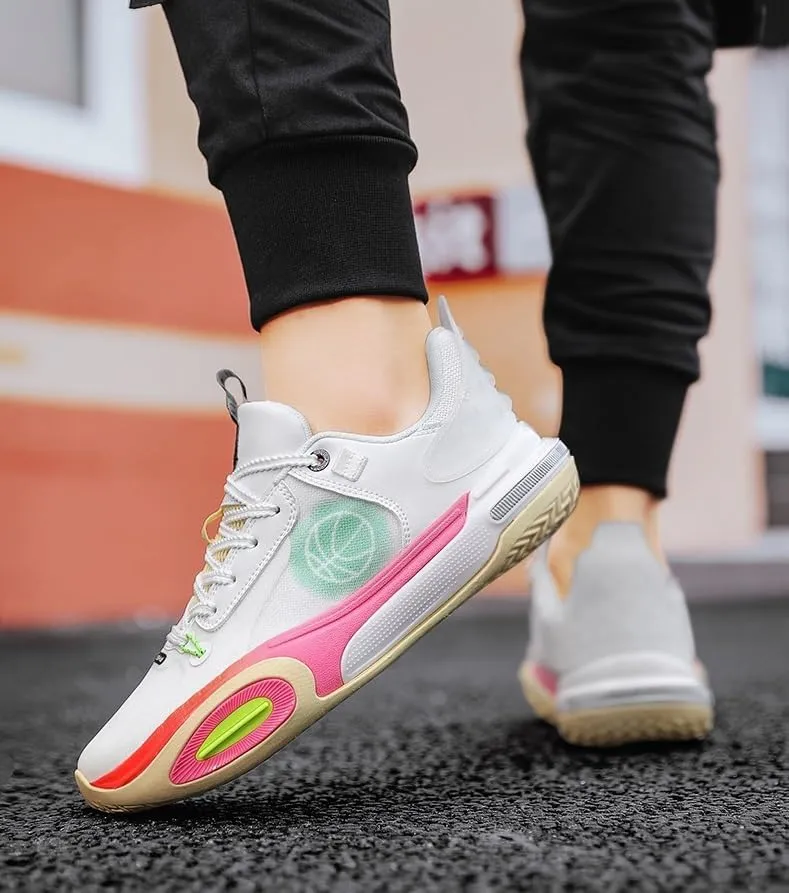Unisex Breathable Basketball Shoes Low Cut Wear-Resistant Boots Anti Slip Training Sports Shoes
