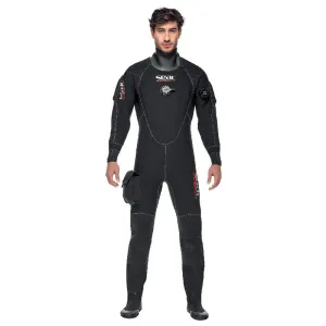 Used Seac Warm Dry Man Drysuit, Black