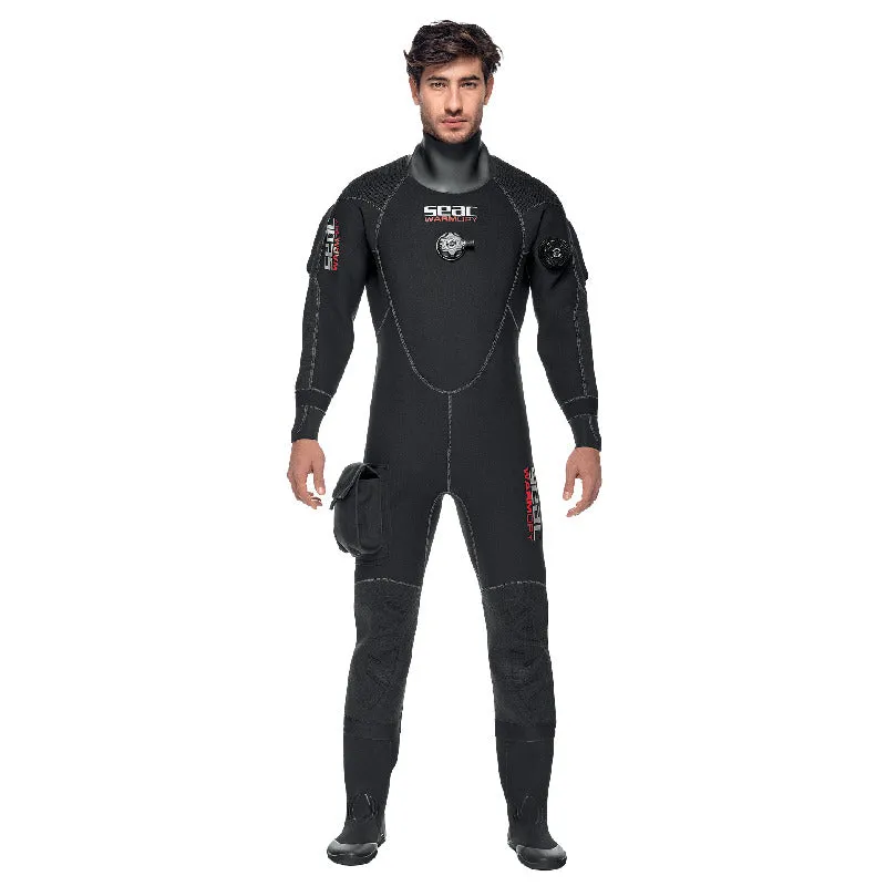 Used Seac Warm Dry Man Drysuit, Black