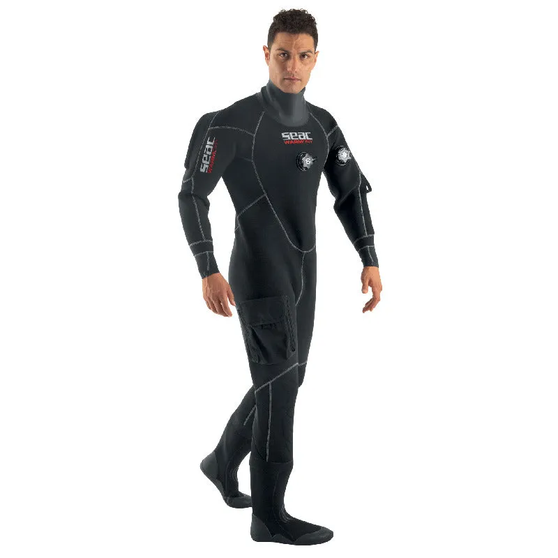 Used Seac Warm Dry Man Drysuit, Black