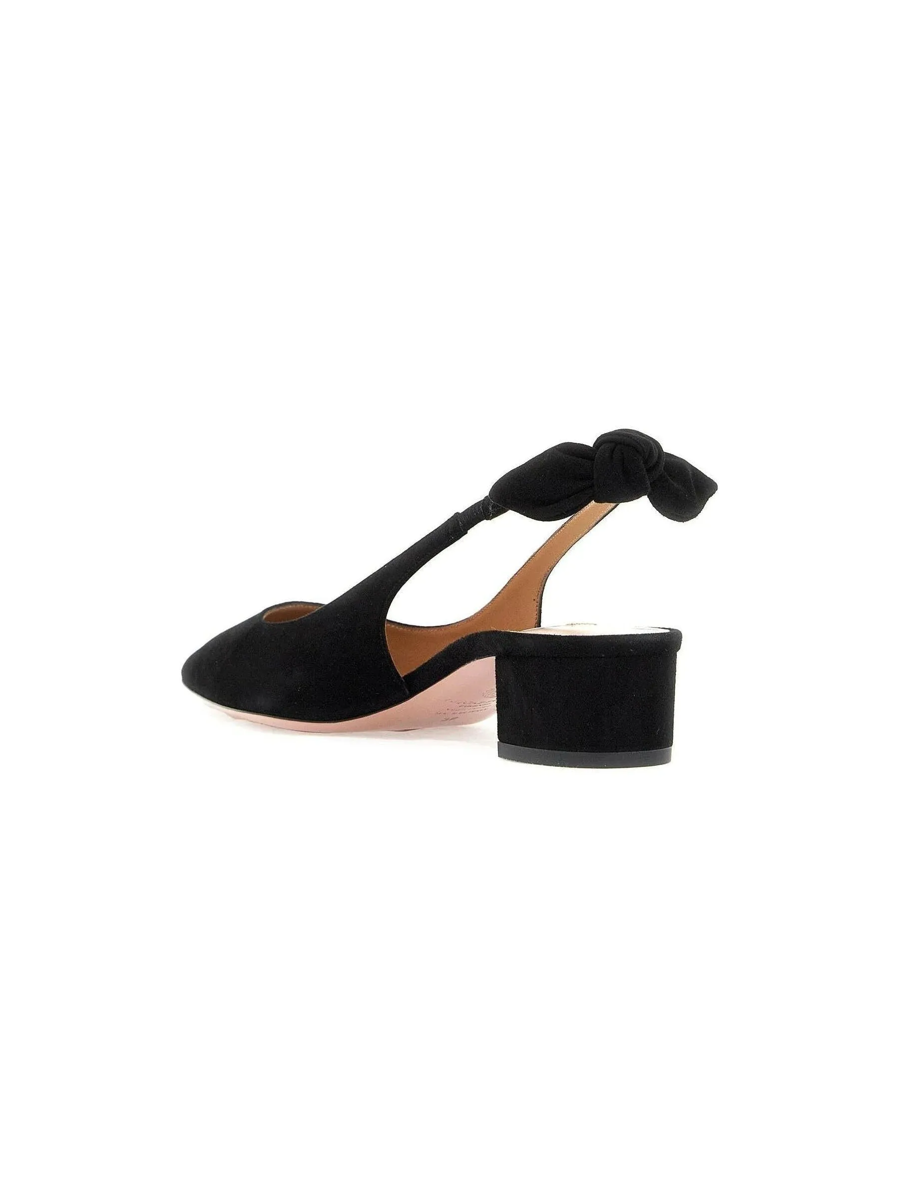 Very Bow Tie Suede Slingback Pumps