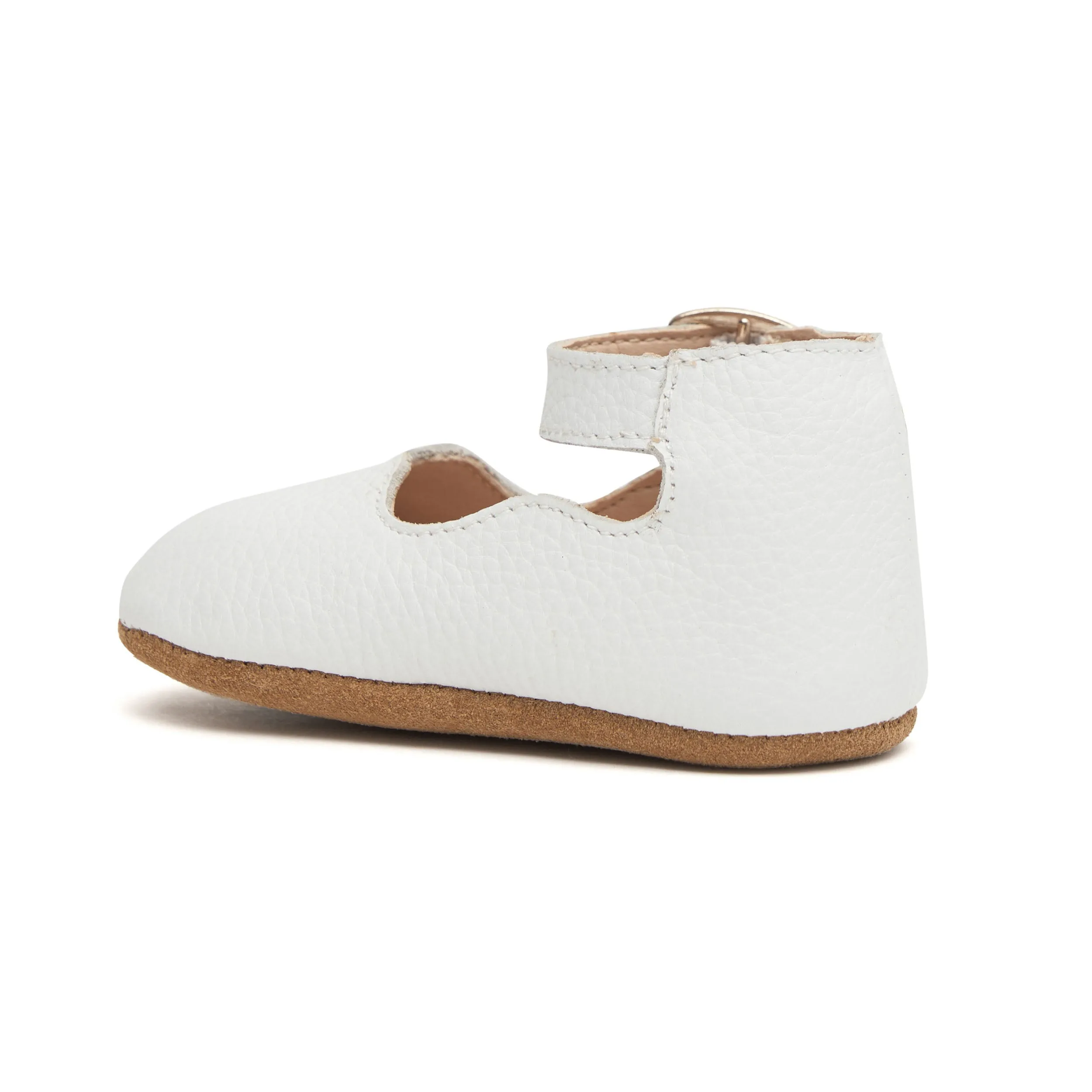 White Leather Mary Janes