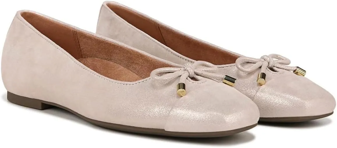 Women Glitter Bow Flats Square Closed Toe Slip On Ballet Flats Cap Toe Metallic Flat Shoes Matte Suede Office Work Flats Ladies Girls Club Driver Flats Dressy Comfort Daily Retro 4-11 M US