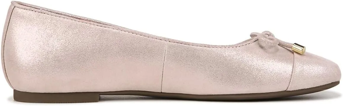 Women Glitter Bow Flats Square Closed Toe Slip On Ballet Flats Cap Toe Metallic Flat Shoes Matte Suede Office Work Flats Ladies Girls Club Driver Flats Dressy Comfort Daily Retro 4-11 M US