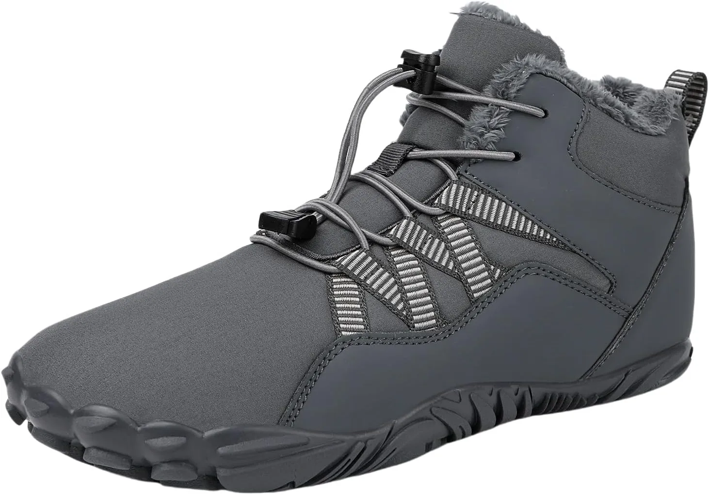 Womens Mens Waterproof Winter Barefoot Shoes Snow Boots Cotton Warm Fur Lined Unisex Walking Hiking Outdoor Shoes