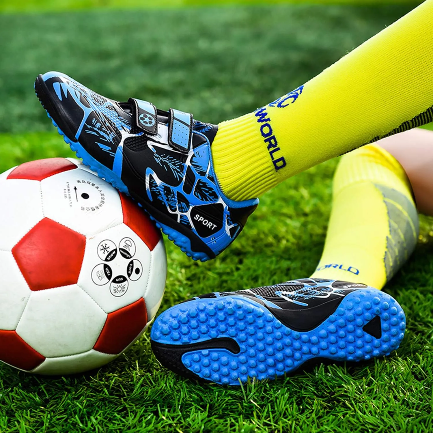 YUKTOPA Kids Men's Soccer Cleats Athletic Shoes Ground Football Profession Training Boots(Little Kid/Big Kid/Men)