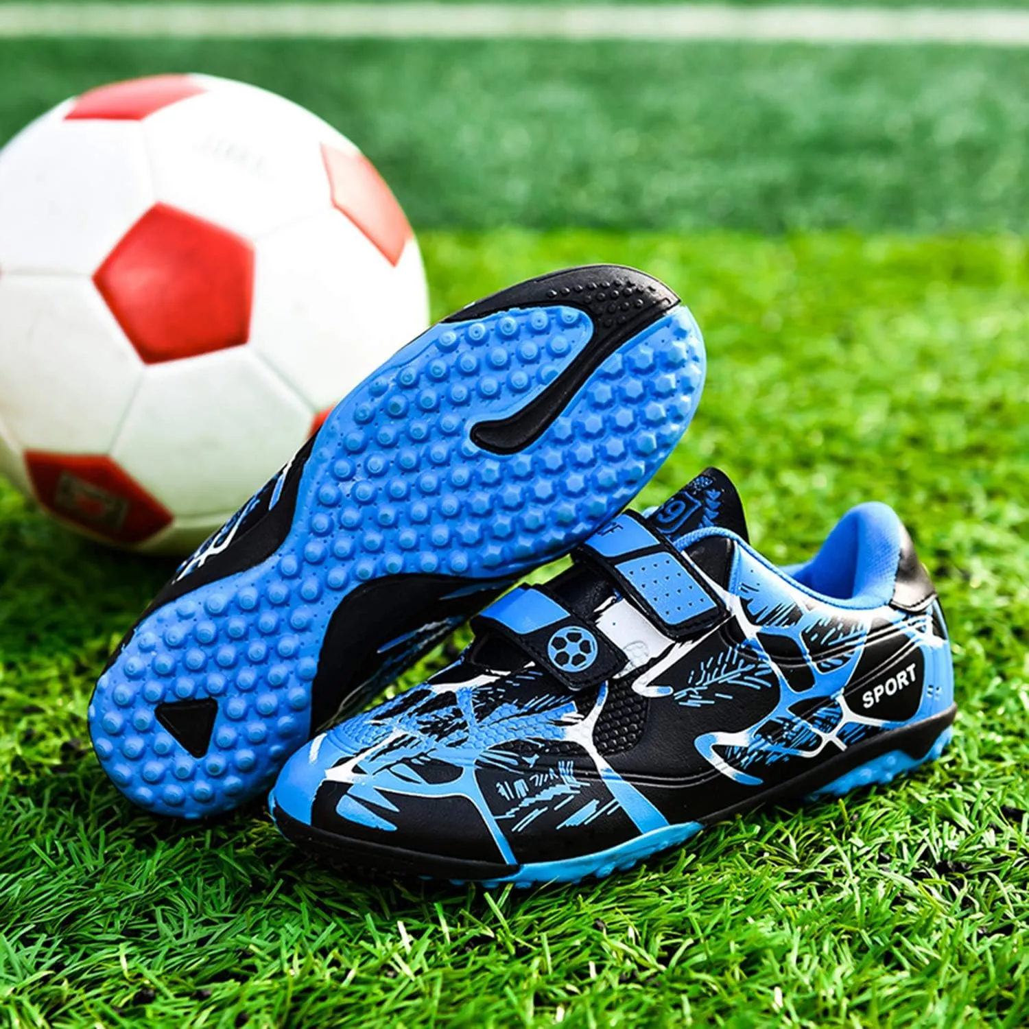 YUKTOPA Kids Men's Soccer Cleats Athletic Shoes Ground Football Profession Training Boots(Little Kid/Big Kid/Men)